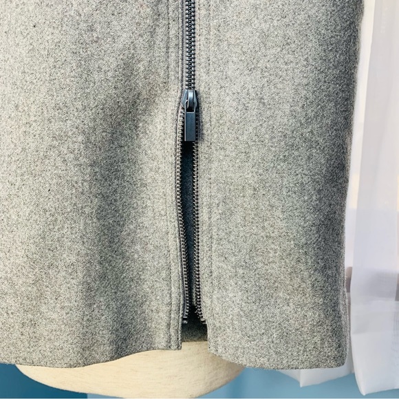 J. Crew Light Grey Wool Pencil Skirt with Zippers - Picture 5 of 8